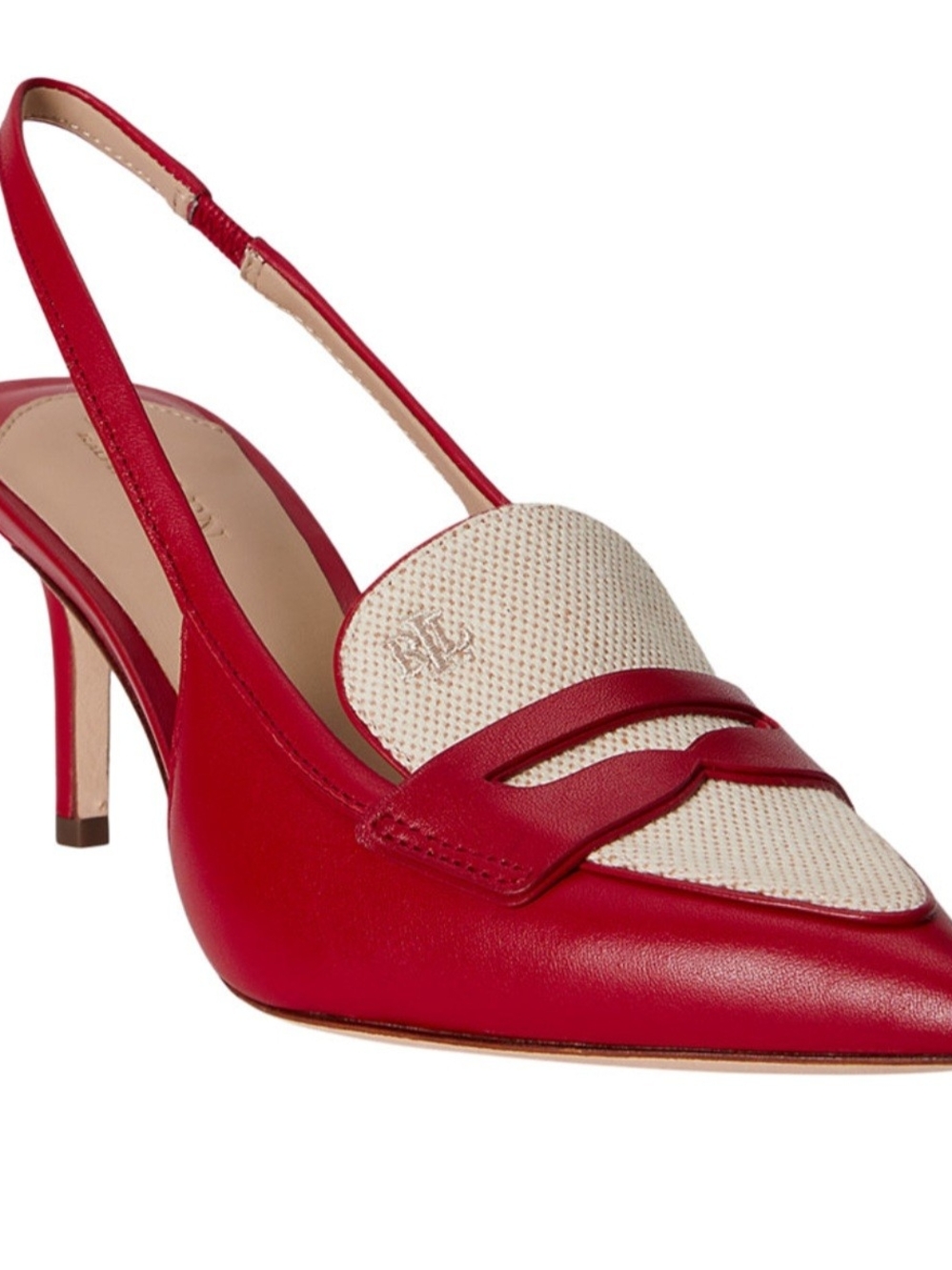 Ralph Lauren Women's Khloe Slingback Nappa Leather Loafer Pump Size 7.5 NIB